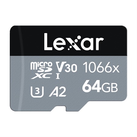 Lexar microSDHC Silver 64GB UHS-I V30 160MB/s
