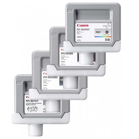 Canon PFI-302BK Svart 330ml (iPF8100/9100)