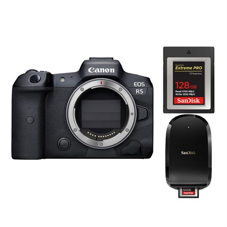 Canon EOS R5 Kamerahus + 128GB CFexpress & Läsare