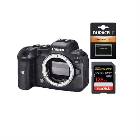 Canon EOS R6 Kamerahus + Minneskort & Batteri