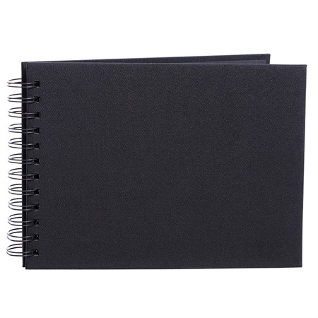 Focus Base line canvas Klistra-in fotoalabum svarta blad 23x27 svart