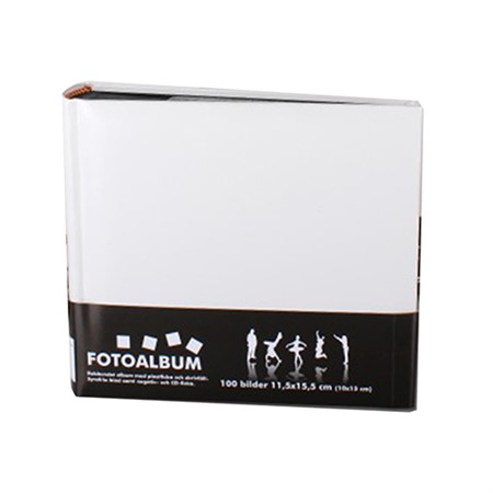 Fotoalbum Estancia Bokbundet Vit med fotofickor för 100 11x15 cm
