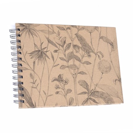 Flower brown Wire-o Klistra-in fotoalbum 23x17 cm