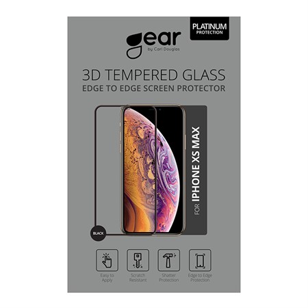 Gear Härdat Glas 3D Full Cover Svart iPhoneXs Max /Iphone 11 Pro Max