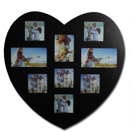 Estancia collageram Hjärta 40 x 40 cm svart