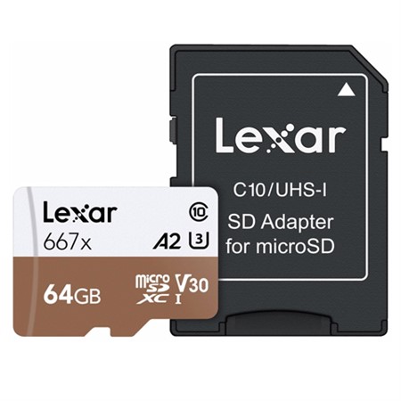 Lexar microSDXC 64GB V30 100MB/s