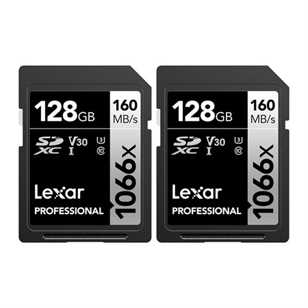 Lexar SDXC Pro 128GB UHS-I V30 160MB/s 2-pack