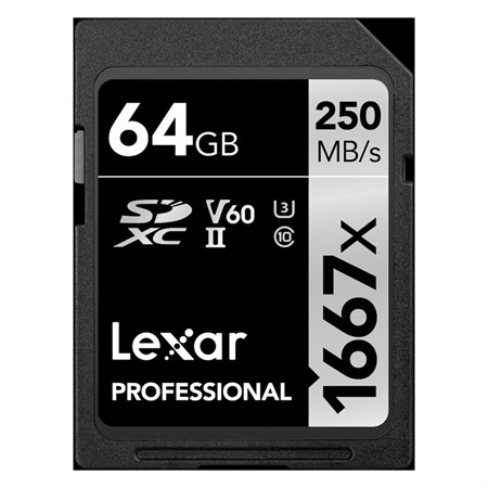 Lexar SDXC Pro 64GB UHS-II V60 250MB/s