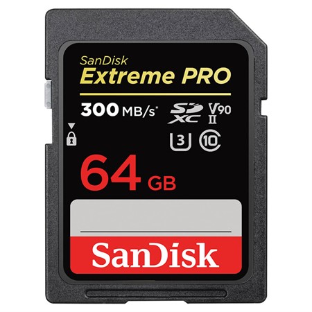 Sandisk SDXC Extreme Pro 64GB UHS-II 300MB/s V90