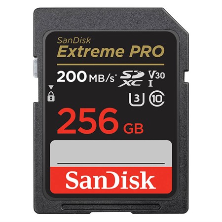 SanDisk SDXC Extreme Pro 256GB UHS-I V30 200MB/s