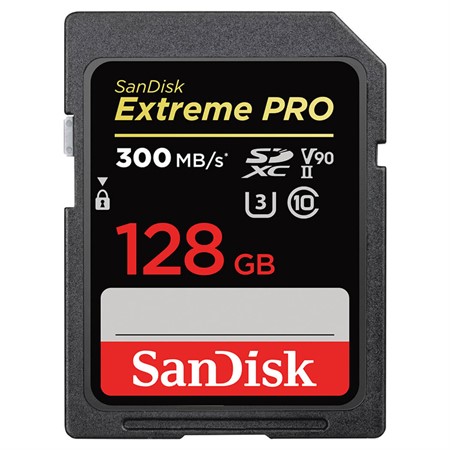 SanDisk SDXC Extreme Pro 128GB UHS-II V90 300 Mb/s
