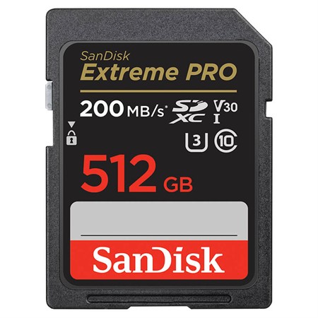 SanDisk SDXC Extreme Pro 512GB UHS-I V30 200MB/s
