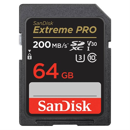 SanDisk SDXC Extreme Pro 64GB UHS-I V30 200MB/s