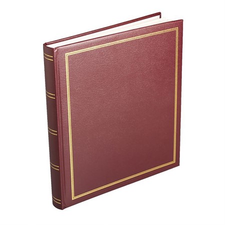 Diamant fotoalbum självhäftande vita blad röd