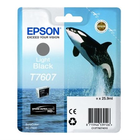 Epson T7607 Ljus Svart 26 ml (P600)