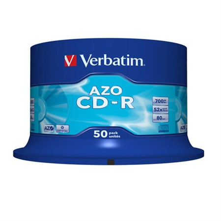 Verbatim CD-R AZO Crystal 52X 50-pack