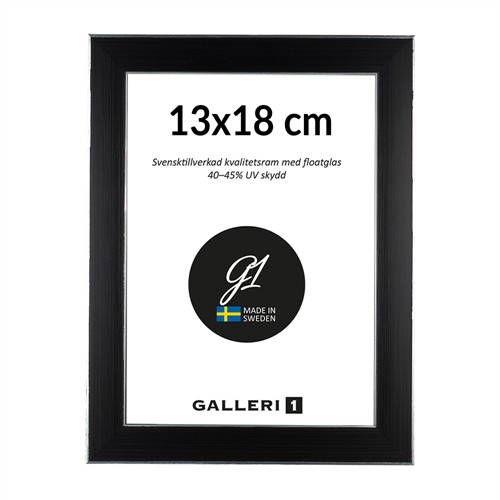 Galleri1 24B svart/silver 13 x 18 cm