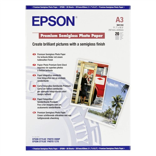 Epson A3 Premium Semigloss 20-pack