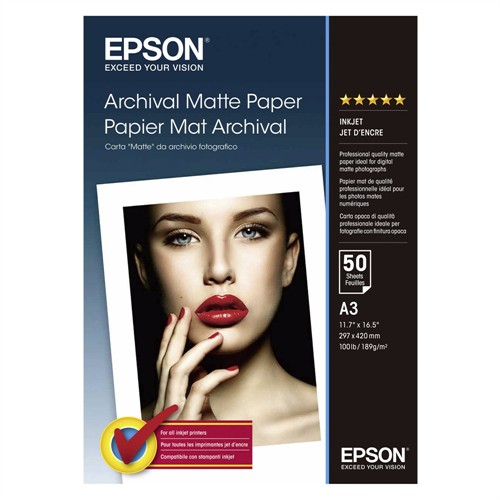 Epson A3 Archival Matt 50-pack