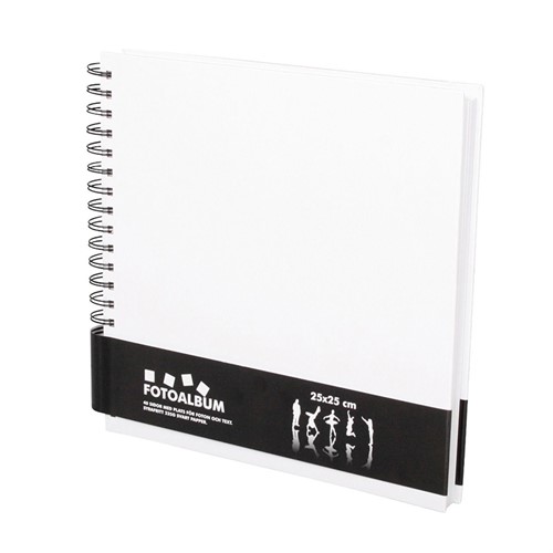 Estancia Fotoalbum Spiral Klistra-in 25x25 Kvadratisk Vit