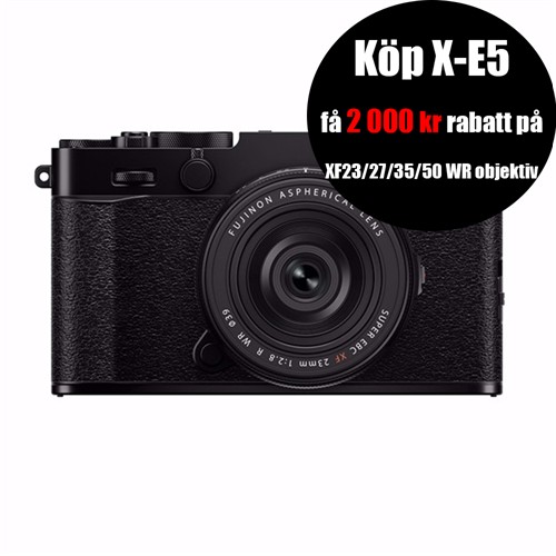 Fujifilm X-E5 Svart + XF 23/2,8 R WR