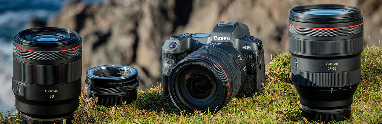 Canon EOS R med olika objektiv