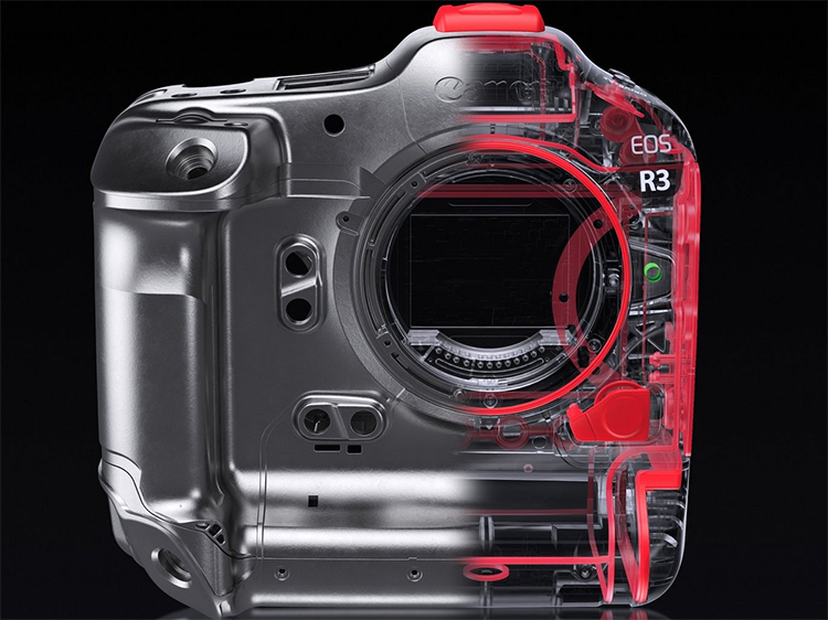 Canon EOS R3 magnesium alloy housing